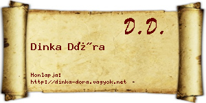 Dinka Dóra névjegykártya
